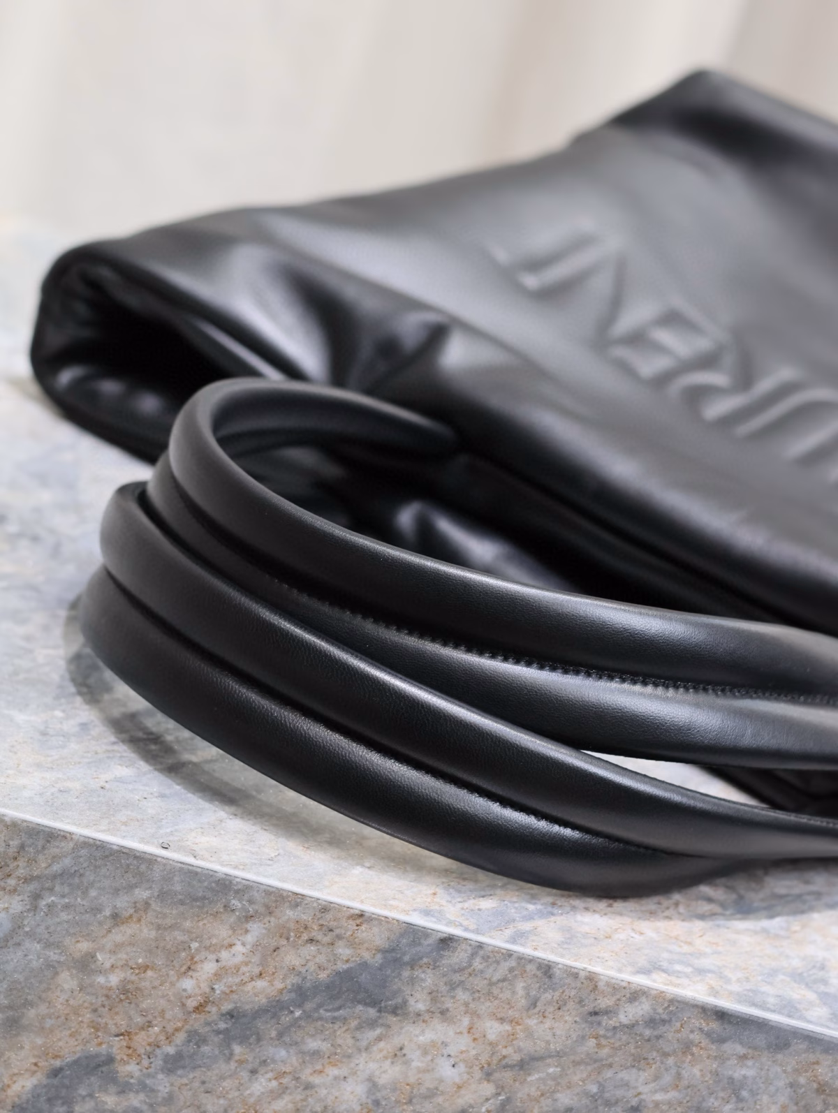 Saint Laurent Wide Puffer Tote Bag in Black Nappa Lambskin - Image 4