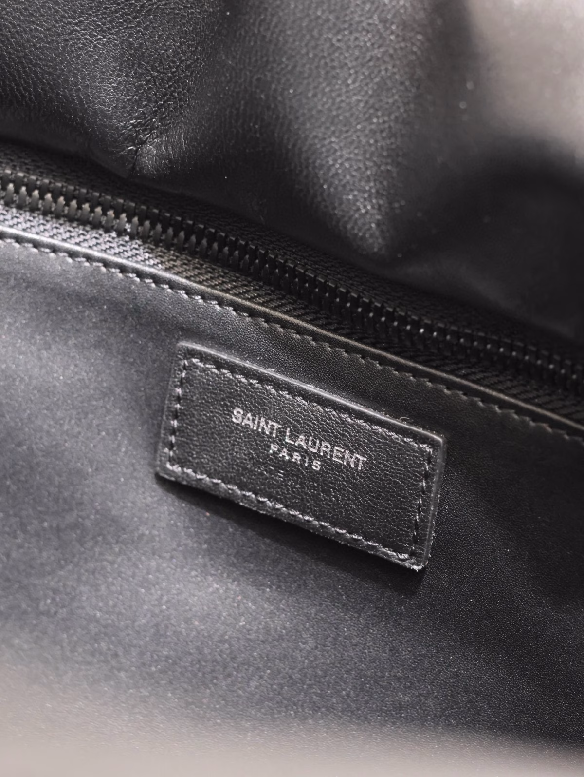 Saint Laurent Wide Puffer Tote Bag in Black Nappa Lambskin - Image 9