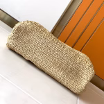 Saint Laurent Rive Gauche Tote Bag in Beige Raffia Crochet - Image 8