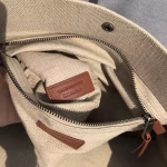 Saint Laurent Rive Gauche Tote Bag With Tan Handle - Image 6