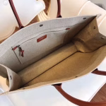 Saint Laurent Rive Gauche Tote Bag With Tan Handle - Image 4