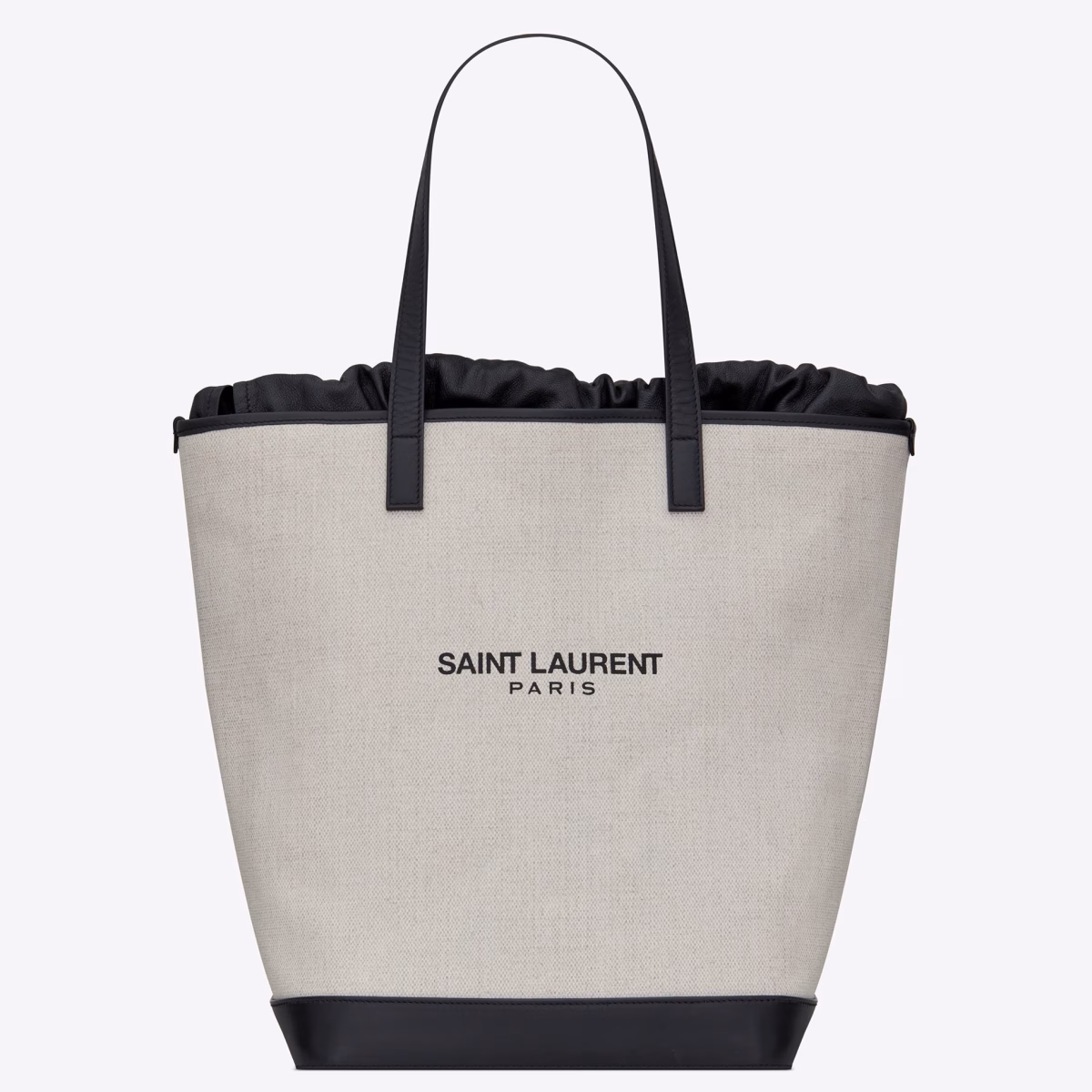 Saint Laurent Teddy Shopping Bag In White Canvas - Image 1