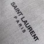 Saint Laurent Teddy Shopping Bag In White Canvas - Image 7