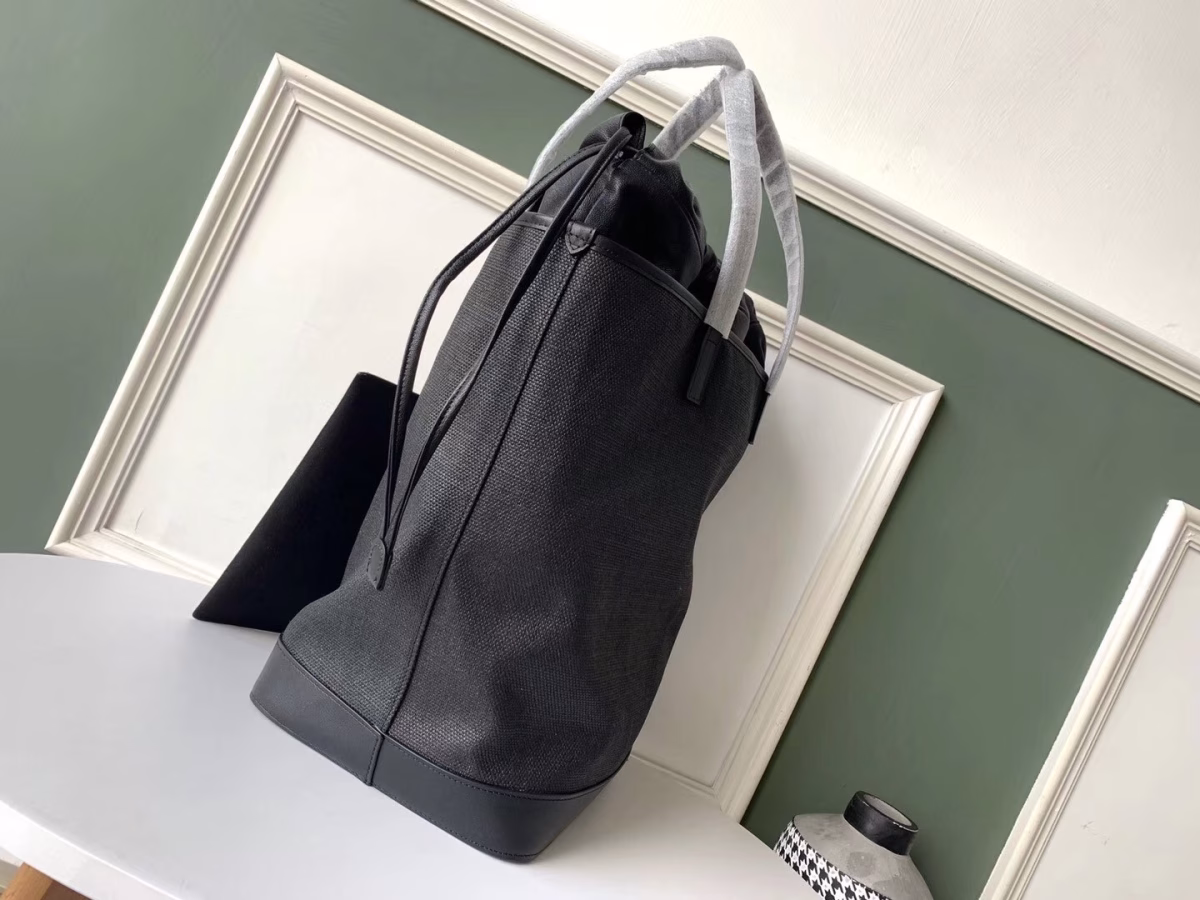 Saint Laurent Teddy Shopping Bag In Black Raffia - Image 2