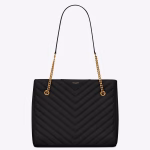 Saint Laurent Small Tribeca Shopping Bag In Black Leather