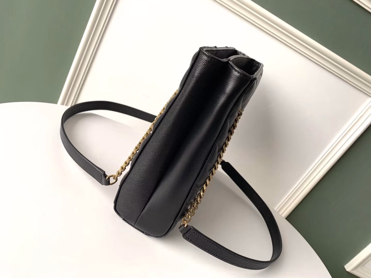 Saint Laurent Small Tribeca Shopping Bag In Black Leather - Image 3