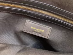 Saint Laurent Tag Shopping Bag In Canvas And Black Leather - Image 4