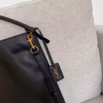 Saint Laurent Tag Hobo Bag In Black Calfskin - Image 12