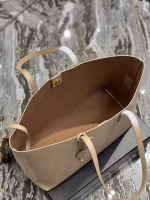 Saint Laurent Shopping Tote Bag in Beige Leather - Image 2