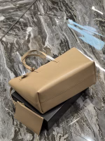 Saint Laurent Shopping Tote Bag in Beige Leather - Image 9