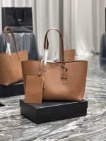 Saint Laurent Shopping Tote Bag in Brown Leather - Image 5