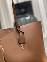 Saint Laurent Shopping Tote Bag in Brown Leather - Image 8
