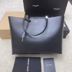 Saint Laurent Shopping Tote Bag in Black Leather - Image 2