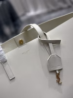 Saint Laurent Shopping Tote Bag in White Leather - Image 5