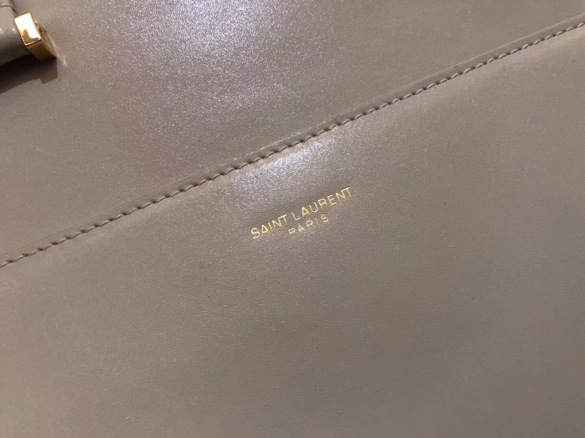 Saint Laurent Small Uptown Tote In Blanc Calfskin - Image 4