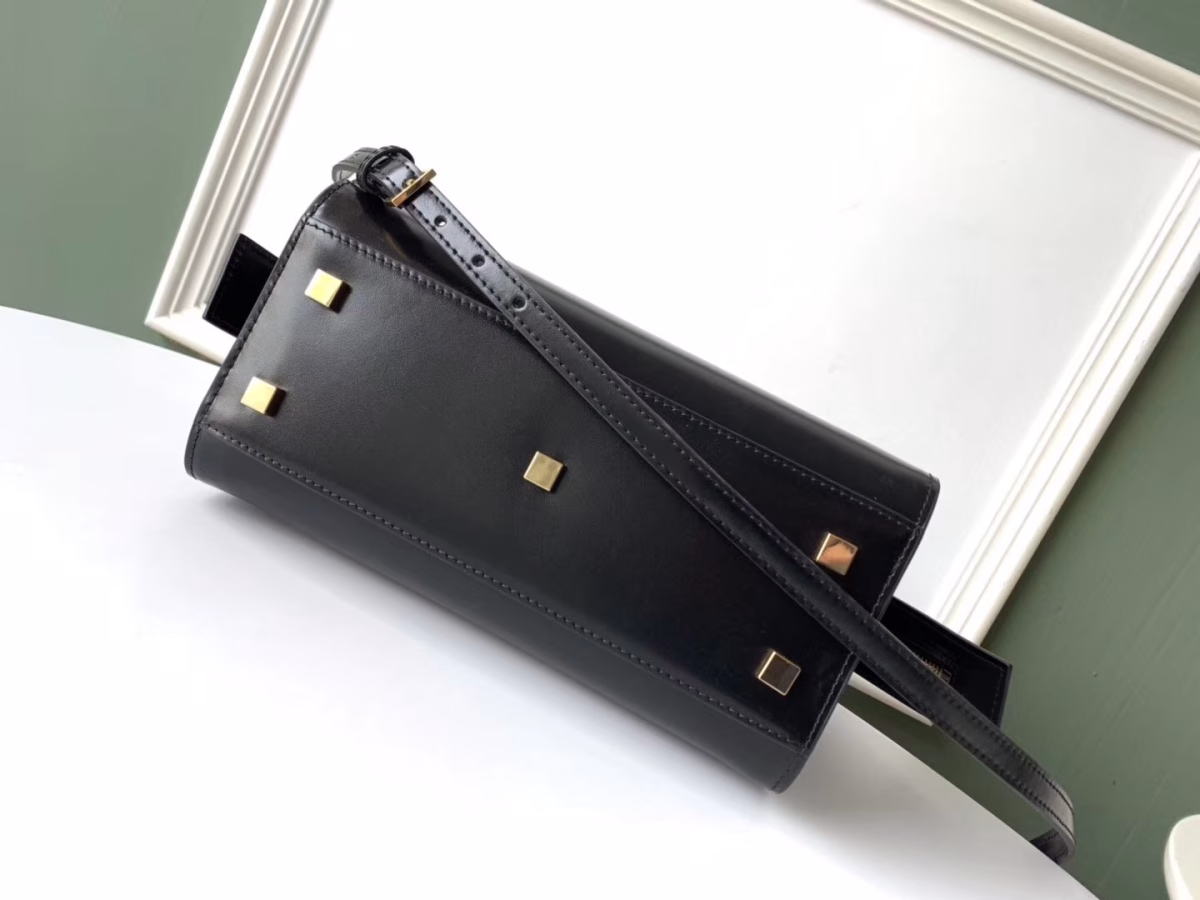 Saint Laurent Small Uptown Tote In Black Calfskin - Image 5
