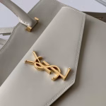Saint Laurent Uptown Medium Tote In Blanc Calfskin - Image 7