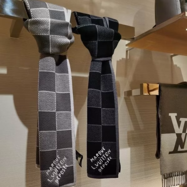 1 Louis Vuitton Damier Wool Knit Scarf - Image 1