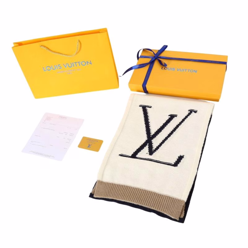 1 LV Louis Vuitton Cable Letter Knit Scarf - Image 1