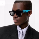 LV Louis Vuitton 2025 New Black-Green Color-Block Square Sunglasses - Image 2