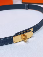 Hermès Kelly Calfskin and Denim Patchwork Belt - Image 5