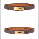 Hermès Kelly Double-sided Top Grain Original Leather Replica Women's Belt