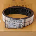 Burberry Hollow-out Letter Plate Buckle High-quality Belt - Image 3