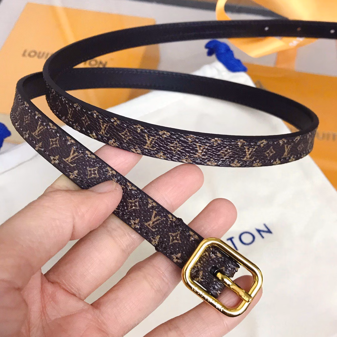 1 Daigou-sourced authentic grade LV women's Iconic belt with a pinky-width design - Image 1