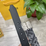 FENDI FF Pattern Fabric Single-loop Belt - Image 5