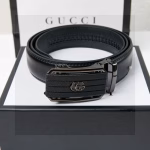 Gucci Matte-Finished Hollowed-Out Automatic Buckle Belt