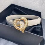Yves Saint Laurent Vintage Gold Buckle Heart-Shaped Belt