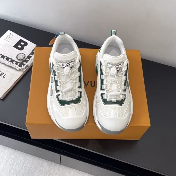 1 Louis Vuitton Runner Tatic Series Thick-Sole Casual Athletic Sneakers - Image 1