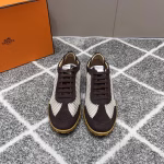 Hermès Men's Cowhide Patchwork Casual Athletic Sneakers