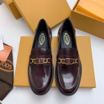 TOD'S 2025 New Small Chain T-Buckle Retro Loafers
