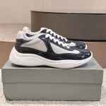 Prada America’s Cup Series Patent Leather Mesh Casual Athletic Sneakers