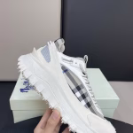 Burberry Multi-Material Patchwork Outdoor Lace-Up Sneakers