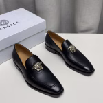 VERSACE Medusa Metallic Leather Loafers with Genuine Leather Outsole