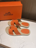 Hermès Orange Top-Tier Handcrafted Slippers - Image 2