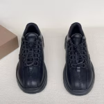 Burberry Men's Scoot Collection Leather Casual Shoes with Topstitching