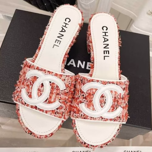 1 Chanel Counter Purchasing-Agent Level New Version Tweed Slippers - Image 1