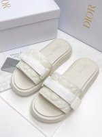 Dior 2025 Letter Jacquard Webbing Platform Slides - Image 11