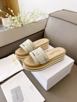 Dior Spring-Summer New Jelly-Color Flat Slide Sandals with Color Blocking for Women - Image 5