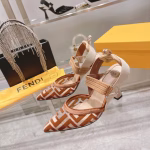 FENDI Breathable & Comfortable High-Heel Sandals and Single Shoes - Image 5