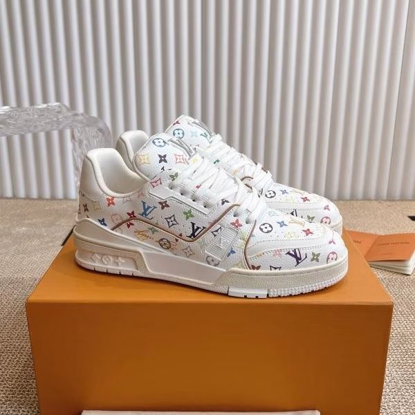 1 LV x Takashi Murakami Collaborative LV Trainer Sneakers - Image 1