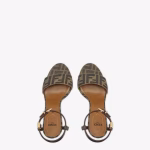 FENDI Delfina Strappy Metallic-Heel High-Heel Sandals