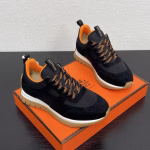 Hermès Latest High-Tech Canvas & Suede Goatskin Sneakers