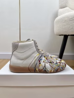 Maison Margiela 2025 Spring/Summer New Graffiti Couple's Mid-Top German Training Sneakers - Image 6