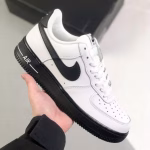 Nike All-White Air Force with Broken Swoosh Shoes