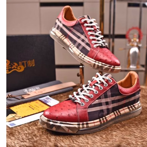 1 BURBERRY men's casual shoes made of South African ostrich leather - Image 1