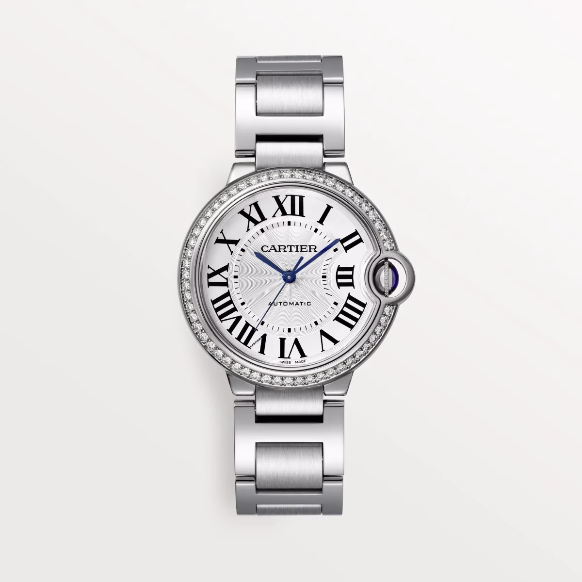 Cartier Ballon Bleu Bleu Silver Diamond 36mm W4BB0024 - Image 1